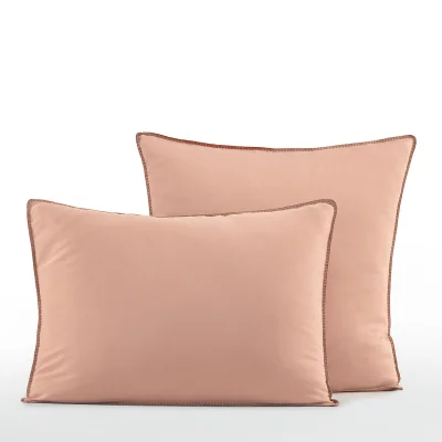 La Redoute Satina Embroidered Organic Cotton Satin Lyocell 300 Thread Count Pillowcase