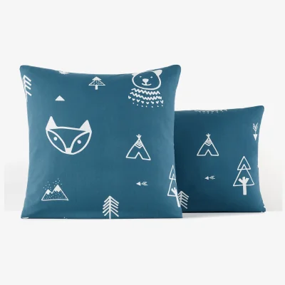 La Redoute Forest Camp Animal 100% Cotton Pillowcase