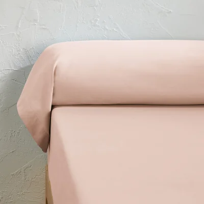La Redoute Scenario Plain Organic Cotton Percale Bolster Pillowcase
