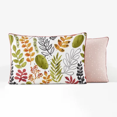 La Redoute Palm Spring Floral 100% Cotton Percale 200 Thread Count Pillowcase