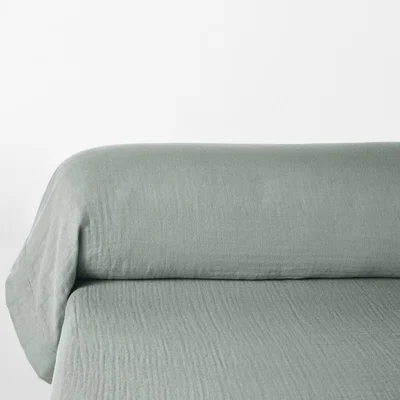 La Redoute Snow Cotton Muslin Bolster Pillowcase