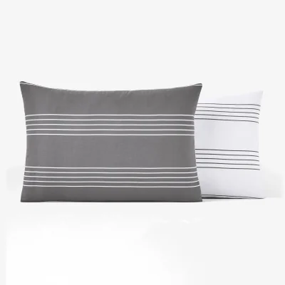 La Redoute Horizon Striped 100% Cotton Pillowcase