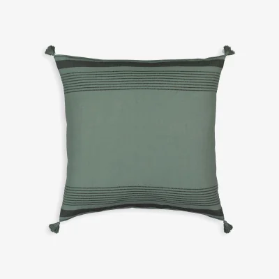 La Redoute Doni Striped Tassel 100% Cotton Pillowcase