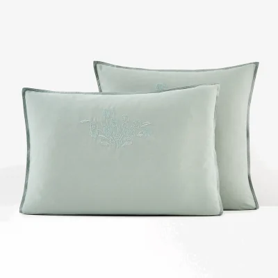 La Redoute Scénario Embroidered 100% Washed Cotton Pillowcase