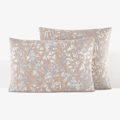 La Redoute Melusine Floral 100% Washed Cotton Percale 200 Thread Count Pillowcase