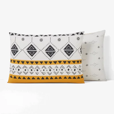 La Redoute Bahiya Graphic 100% Cotton Percale 200 Thread Count Pillowcase