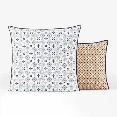 La Redoute Teyben Tiled Print 100% Cotton Pillowcase