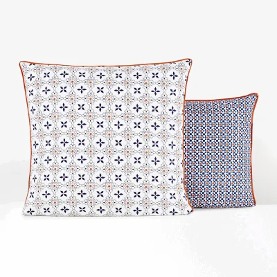 La Redoute Zehia Tiled 100% Cotton Pillowcase