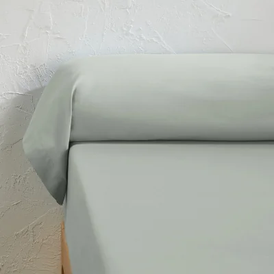 La Redoute Scenario Plain 100% Organic Cotton Percale 200 Thread Count Bolster Pillowcase