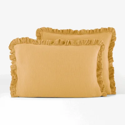 La Redoute Kumla Plain 100% Cotton Muslin Pillowcase