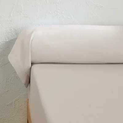 La Redoute Scenario Plain 100% Cotton Bolster Pillowcase