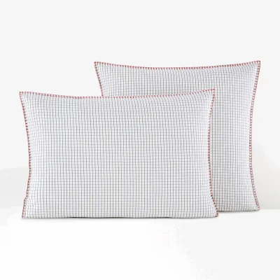 La Redoute St Lary Checked 100% Cotton Flannel Pillowcase