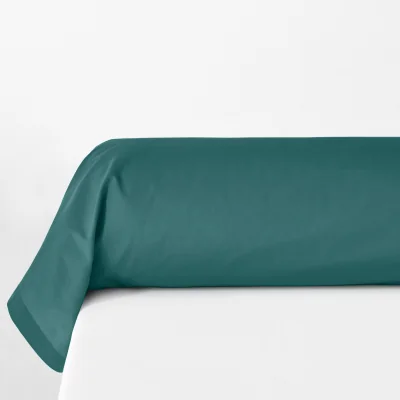 La Redoute Plain 100% Organic Cotton Percale 200 Thread Count Bolster Pillowcase
