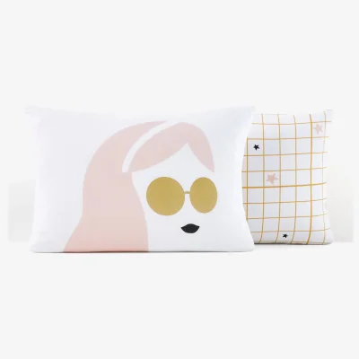 La Redoute Moonshine Graphic 100% Cotton Pillowcase