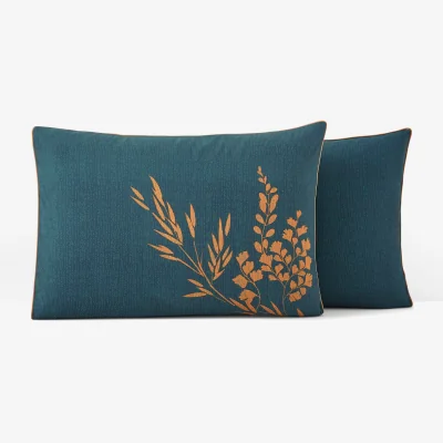 La Redoute Izumi Floral 100% Cotton Percale 200 Thread Count Pillowcase