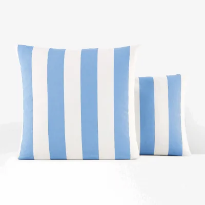 La Redoute Hendaye Blue Striped 100% Cotton Pillowcase