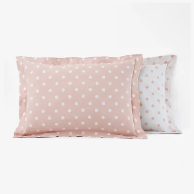 La Redoute Clarisse Polka Dot 100% Cotton Pillowcase