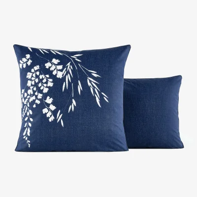 La Redoute Izumi Floral 100% Cotton Percale 200 Thread Count Pillowcase