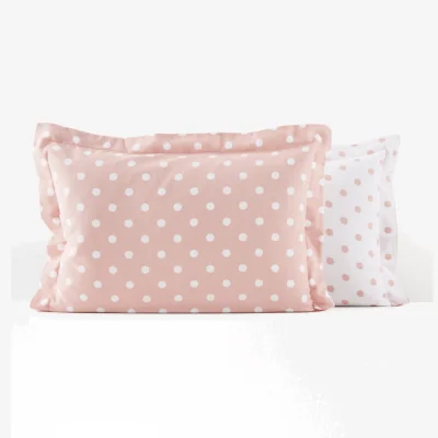 La Redoute Clarisse Polka Dot 100% Cotton Flannel Pillowcase