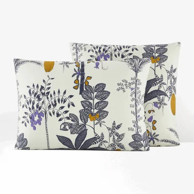 La Redoute Kampong Jungle 100% Cotton Satin 300 Thread Count Pillowcase