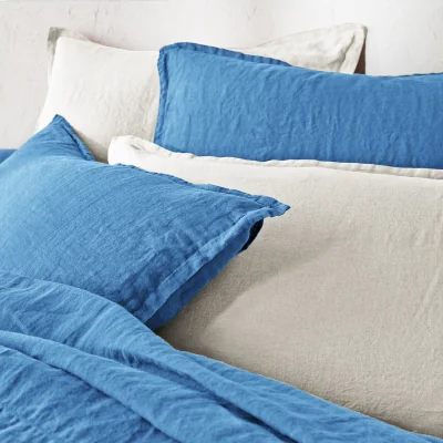 La Redoute Linot Plain 100% Washed Linen Pillowcase