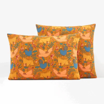 La Redoute Zarautz Exotic Vintage 100% Cotton Pillowcase