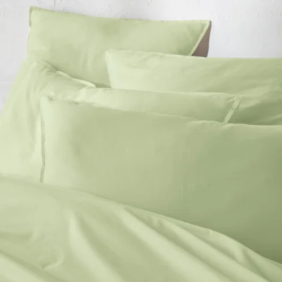 La Redoute Scenario Plain 100% Washed Cotton Pillowcase