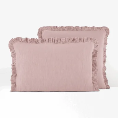 La Redoute Kumla Plain 100% Cotton Muslin Pillowcase