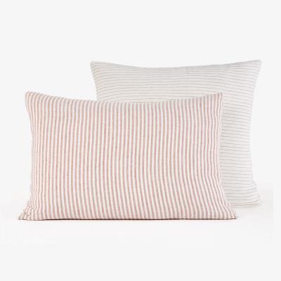 La Redoute Deutzia Striped Dyed Woven 100% Washed Linen Pillowcase