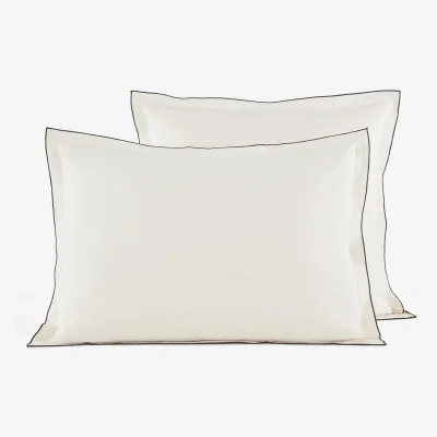 La Redoute Plain 100% Organic Washed Cotton Muslin 400 Thread Count Pillowcase