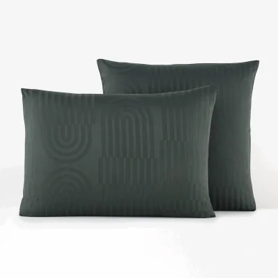 La Redoute Varano Jacquard 100% Cotton Satin 300 Thread Count Pillowcase