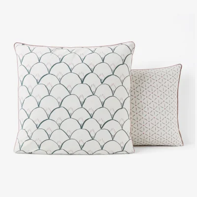 La Redoute Elka Scales 100% Cotton Percale 200 Thread Count Pillowcase