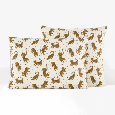 La Redoute Tigris Tiger 30% Recycled Cotton Pillowcase