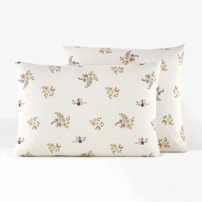La Redoute Véra Floral Cotton / Washed Linen Pillowcase
