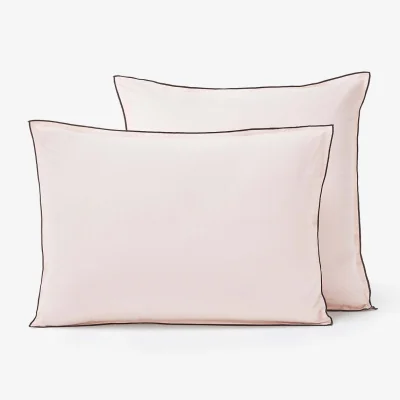 La Redoute Plain 100% Organic Washed Cotton Muslin 400 Thread Count Pillowcase