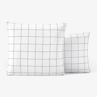 La Redoute Monille Striped 100% Washed Cotton Pillowcase