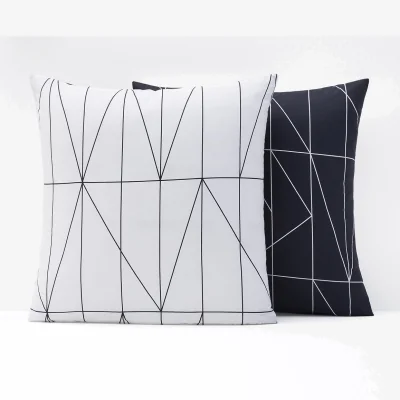 La Redoute Shapes Geometric 100% Cotton Pillowcase