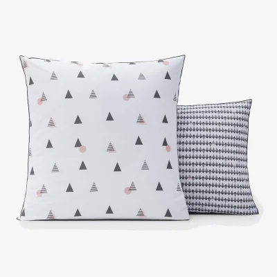 La Redoute Digna Geometric 100% Cotton Percale 180 Thread Count Pillowcase