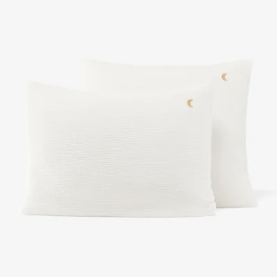 La Redoute Cuddly 100% Organic Cotton Muslin 200 Thread Count Pillowcase