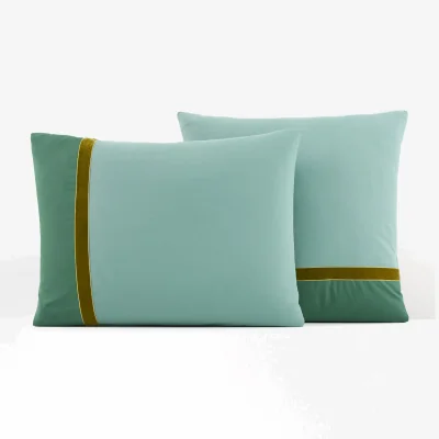 La Redoute Lucette Two Tone 100% Cotton Pillowcase