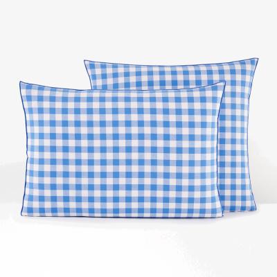 La Redoute Veldi Blue Gingham 100% Cotton Pillowcase