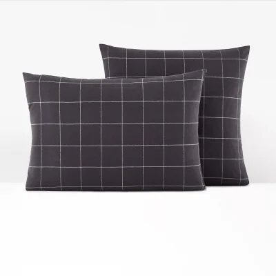 La Redoute Charlie Checked 100% Cotton Flannel Pillowcase