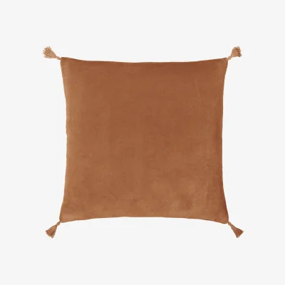 La Redoute Paula Square Tassel Velvet Pillowcase