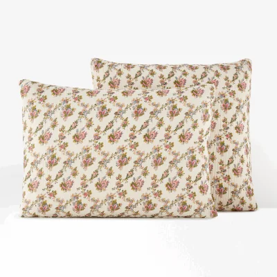 La Redoute Yemi Floral 100% Cotton Muslin Pillowcase
