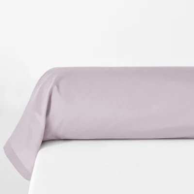 La Redoute Plain 100% Organic Cotton Percale 200 Thread Count Bolster Pillowcase