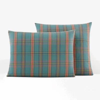 La Redoute Félicie Check Tartan 100% Cotton Pillowcase