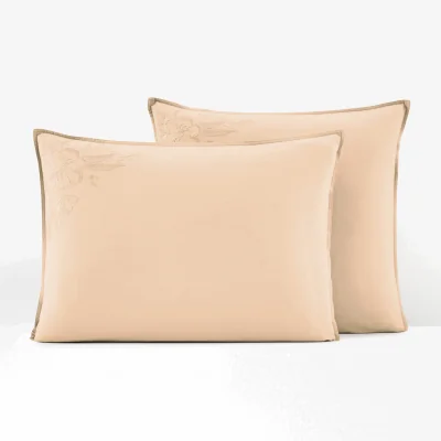 La Redoute Scénario Embroidered 100% Washed Cotton Pillowcase