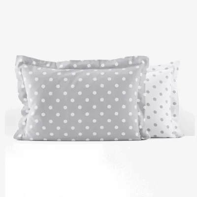 La Redoute Clarisse Polka Dot 100% Cotton Flannel Pillowcase
