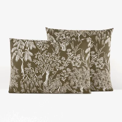 La Redoute Roxane Floral 100% Cotton Percale 200 Thread Count Pillowcase