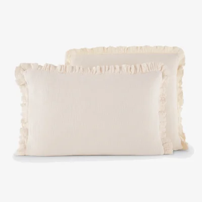 La Redoute Kumla Plain Cotton Muslin Pillowcase